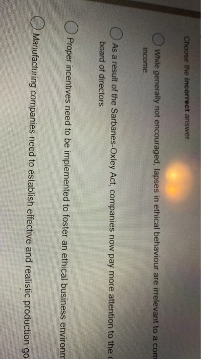 answer While generally not encouraged, lapses in ethical behaviour are irrelevant to