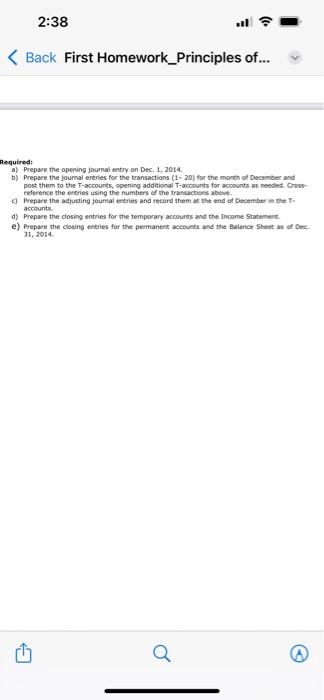 Ltd. summary or transactons durang vecember! 1. Salaries to employees of C