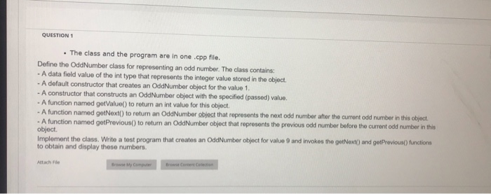 write a programm in C++ QUESTION 1 The class and the program