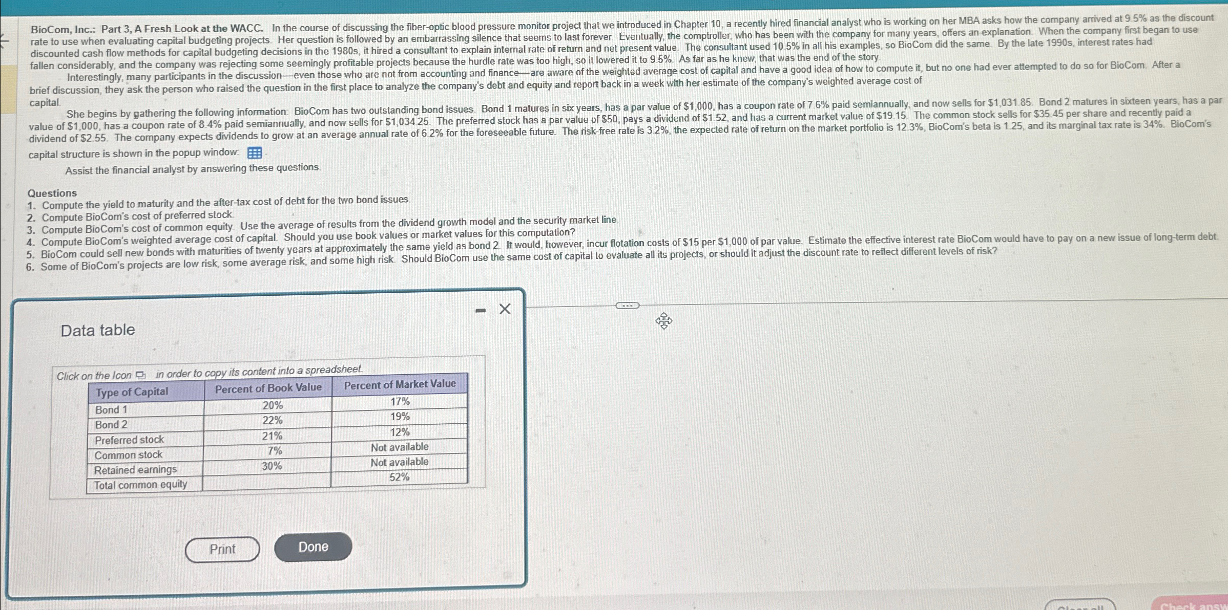  fallen considerably, and the company was rejecting some seemingly profitable projects