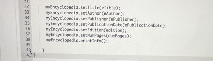 to store the edition - int to store the number of pages