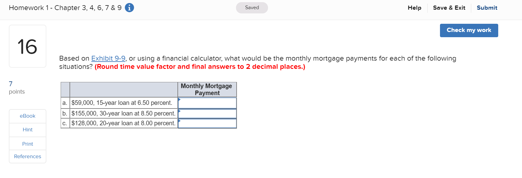  Homework 1 - Chapter 3, 4, 6, 7 & 9 i