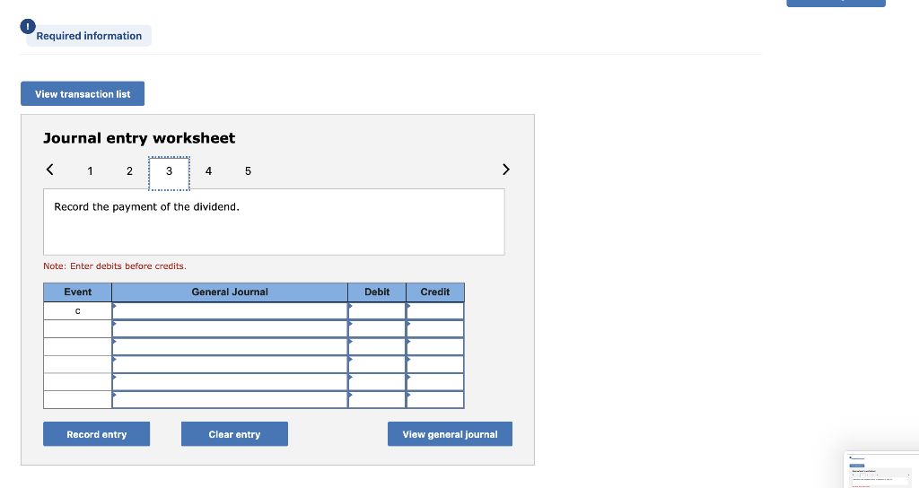 Clear entry View general journal