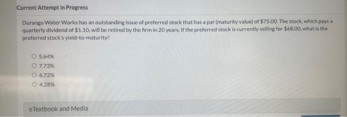  Current Attempt in Progress Durango Water Works has an outstanding issue