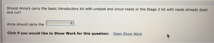 her own basketweaving studio. She sells finished baskets in addition to the