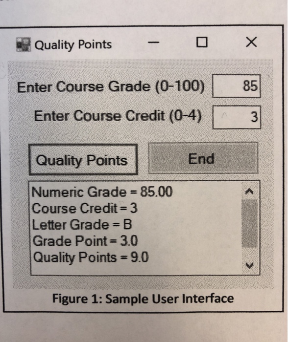  Using Visual Studio, write a program to input numerical grade value