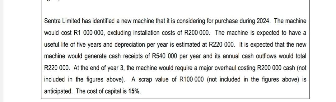  Present value table 1 is provided for answering question 2.2 Present
