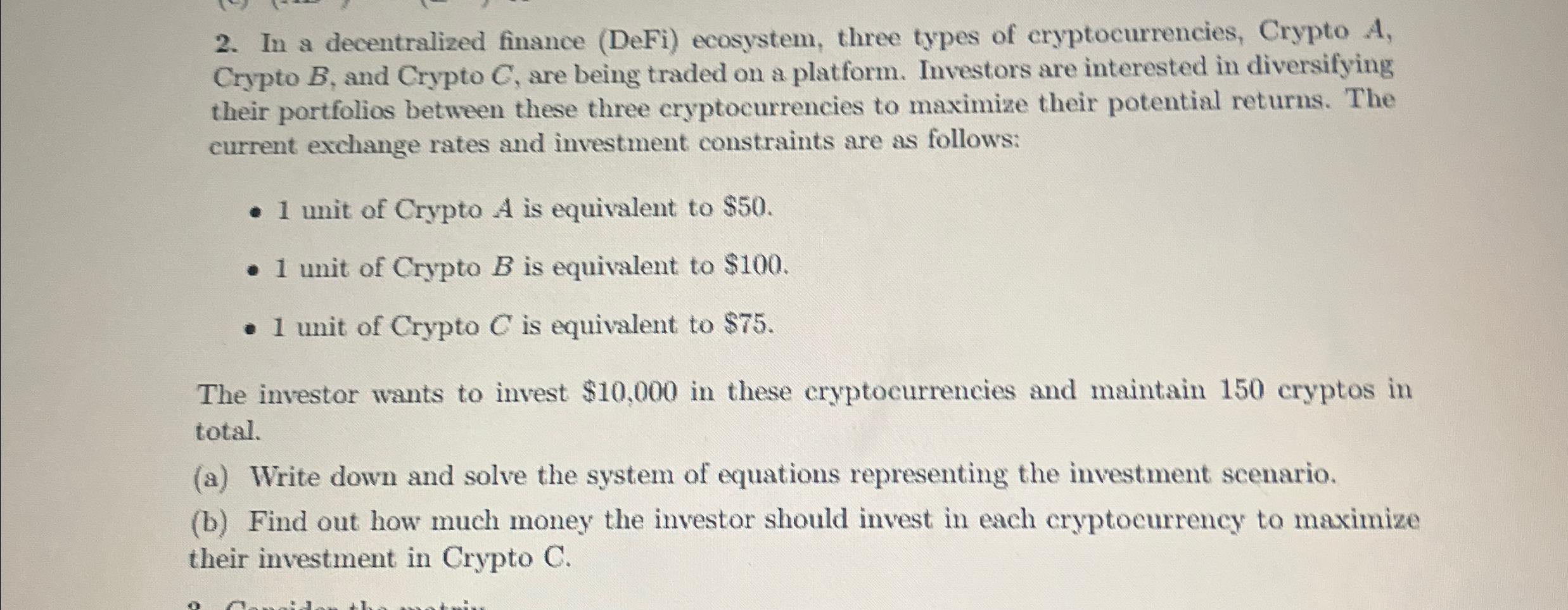  In a decentralized finance (DeFi) ecosystem, three types of cryptocurrencies, Crypto