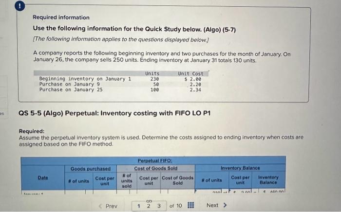  help please! thank you so much Required information Use the following