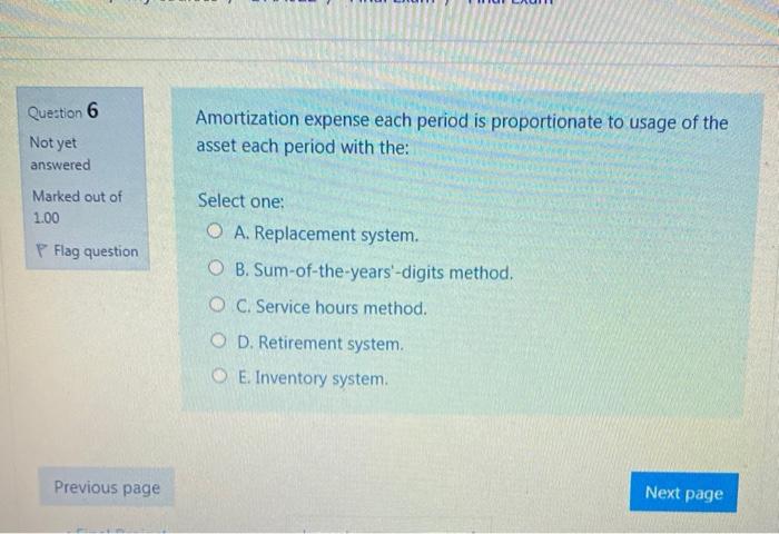 a 40-year period, regardless of useful life. Which of the following procedures
