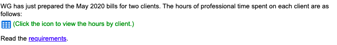 advice to multinational firms. WG charges clients for (a) direct professional time