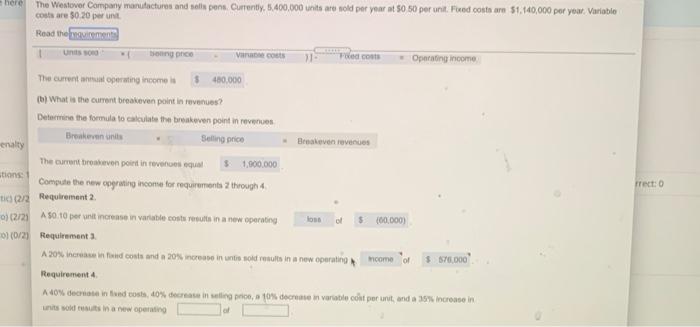 ? and sells pens. Currently, 5,400,000 units are sold per year at