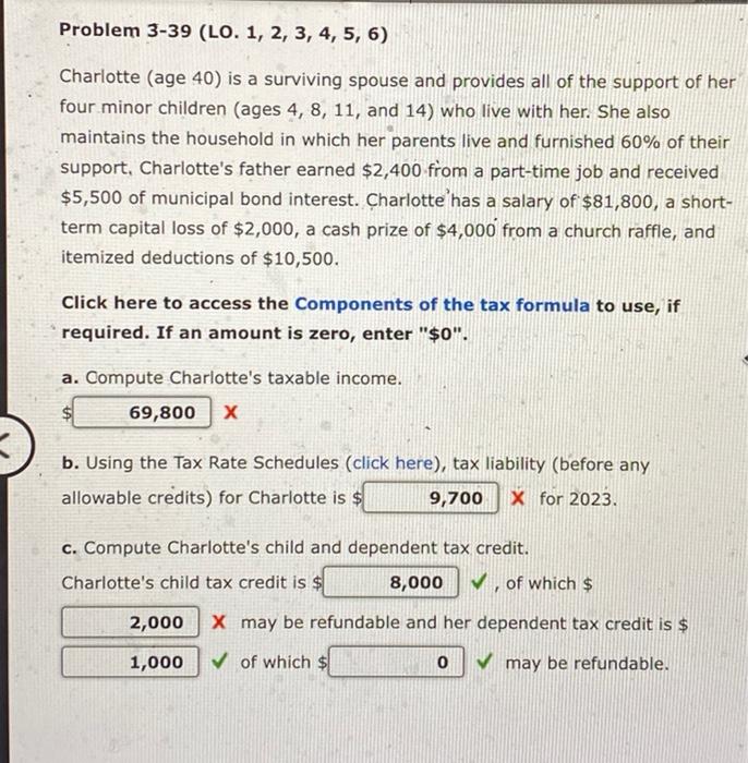  Problem 3-39 (LO. 1, 2, 3, 4, 5, 6) Charlotte (age