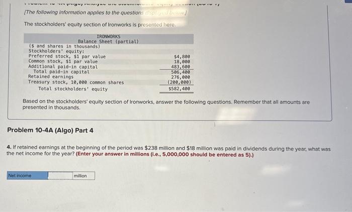 answer the following questions. Remember that all amounts are presented in thousands.