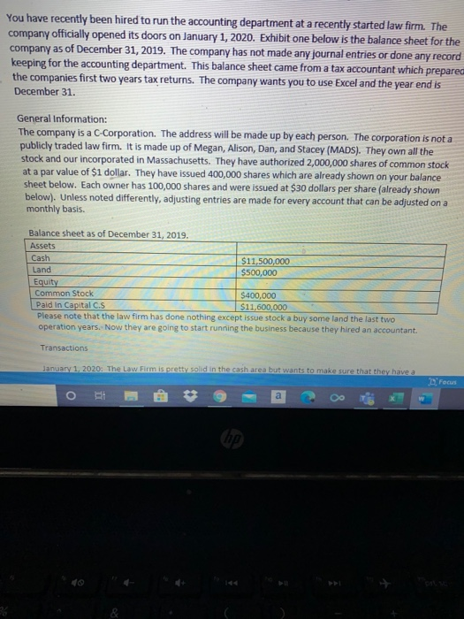 Based on the provided information and journal entries create a 2020 income