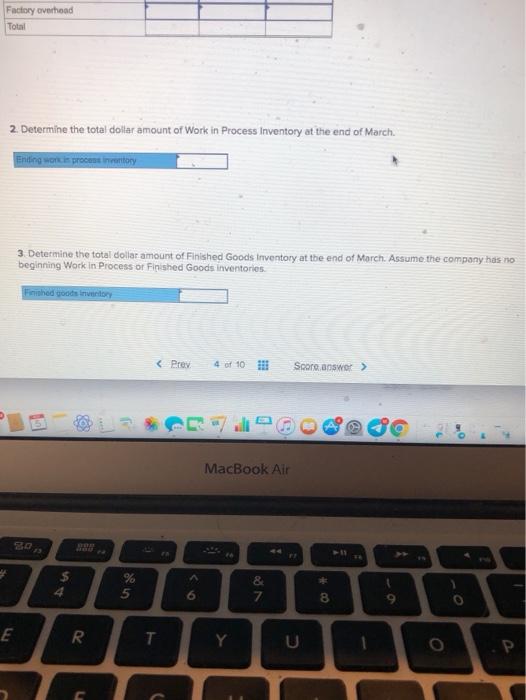 job (dress) at the rate of 40% of direct materials costs. During