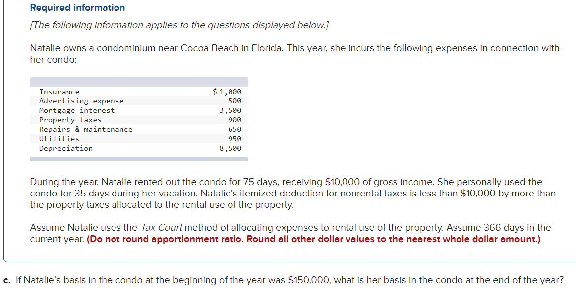 *** Please answer Part C Required information (The following information applies to