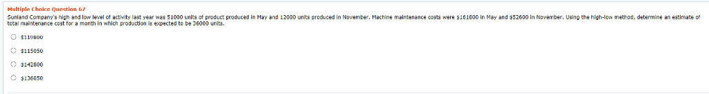 Crane Company produces wa mudels: Model 24 has sales o 550 units