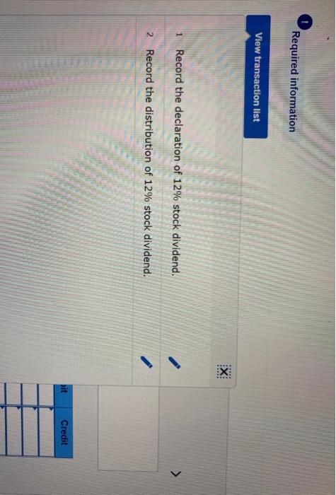 The following information applies to the questions displayed below.) The stockholders' equity