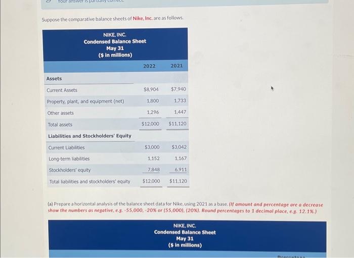  Hi i need help preparing part B the vertical analysis of