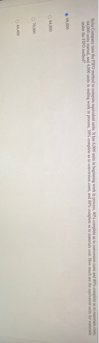 has 6,000 units in beginning work in process, 40% complete as to