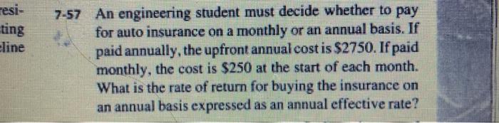  Tesi- ting eline 7-57 An engineering student must decide whether to