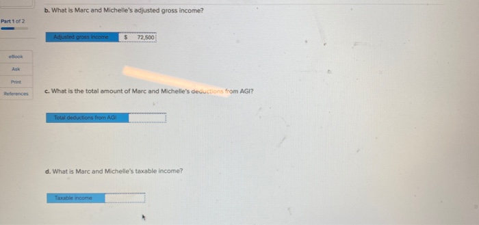 (The following information applies to the questions displayed below.) Marc and Michelle