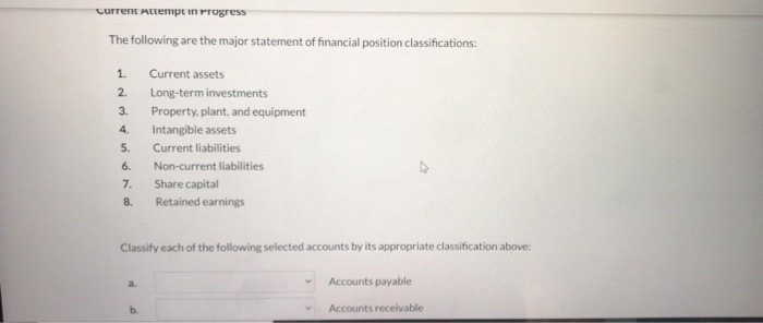  Current Attempt in Progress The following are the major statement of