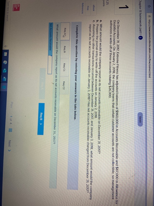  https:/ewconnect.mheducation.com/llow/connect.html Chapter 8 homework parti Saved On December 31, 2017, Extreme