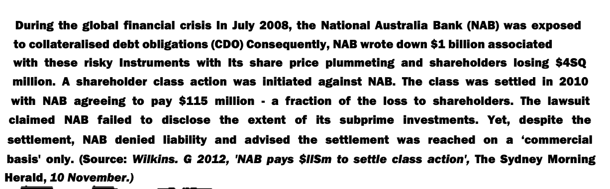 referencing the conceptual framework, discuss if NAB should record a liability when
