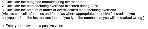 Please answer these in excel & show the excel formulas please. thank