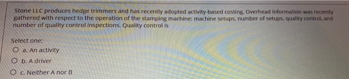 All of the above Which of the following is not in the