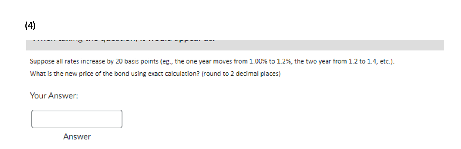 yield curve below, what is the YTM of a standard bond with