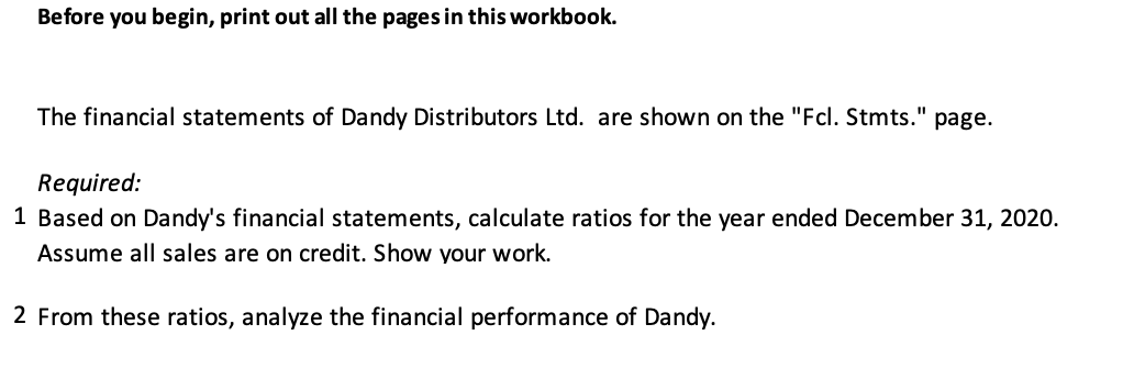 Before you begin, print out all the pages in this workbook.