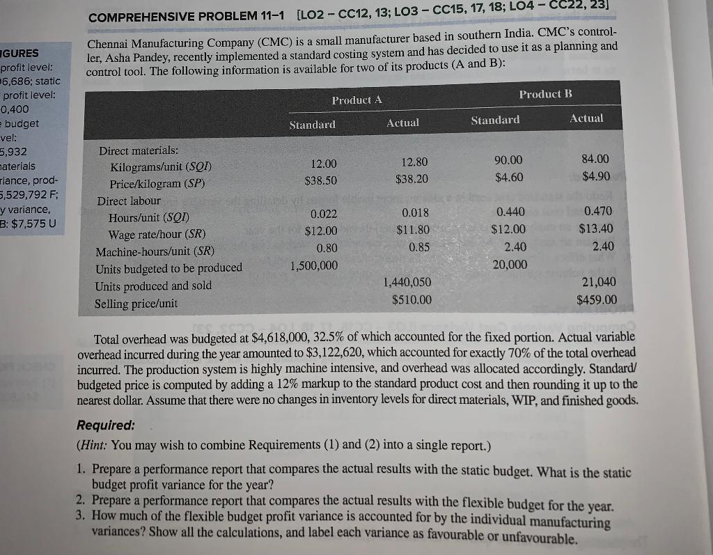  COMPREHENSIVE PROBLEM 11-1 [LO2-CC12, 13; LO3 - CC15, 17, 18; L04