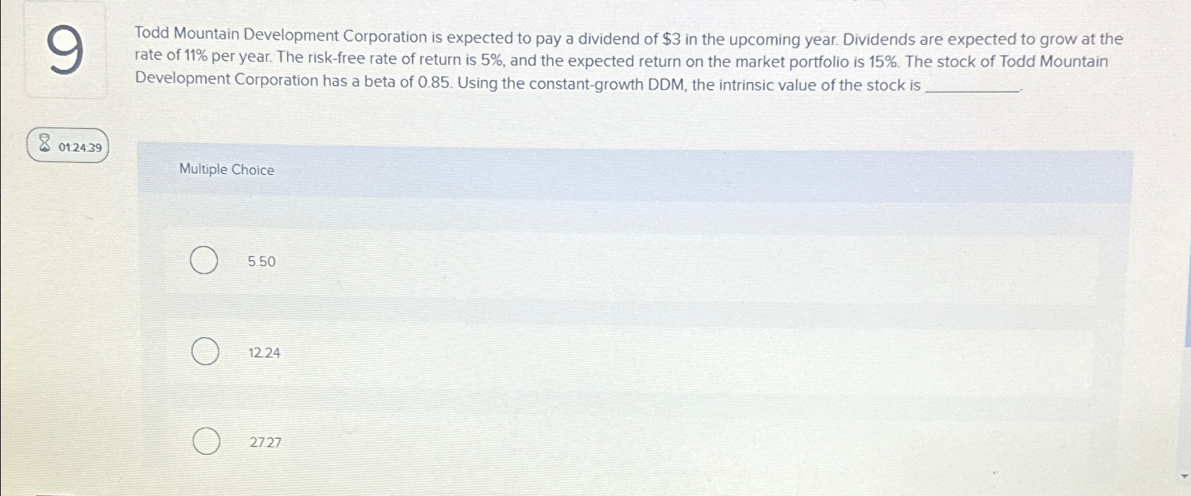  Todd Mountain Development Corporation is expected to pay a dividend of