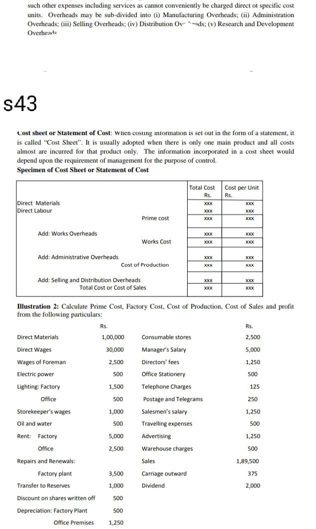 such other expenses including services as cannot conveniently be charged direct