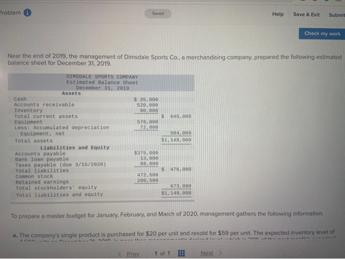  Problem i Help Save & Exit Submit Check my work Near