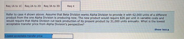 outside customers Selling price per unit to outside customers Variable costs per