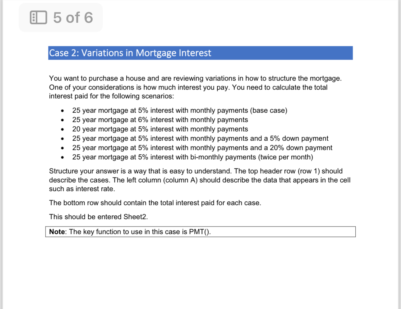 Please show all formulas they were used. Case 2: Variations in