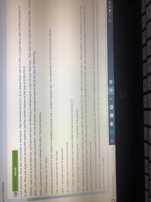  Please help! ork Problems A few years back, Dave and Jana