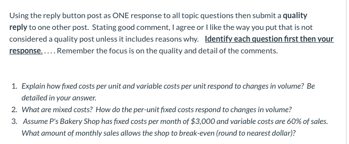  Using the reply button post as ONE response to all topic