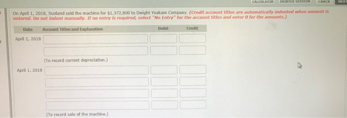 original cost and related accumulated depreciation at this date are as follows