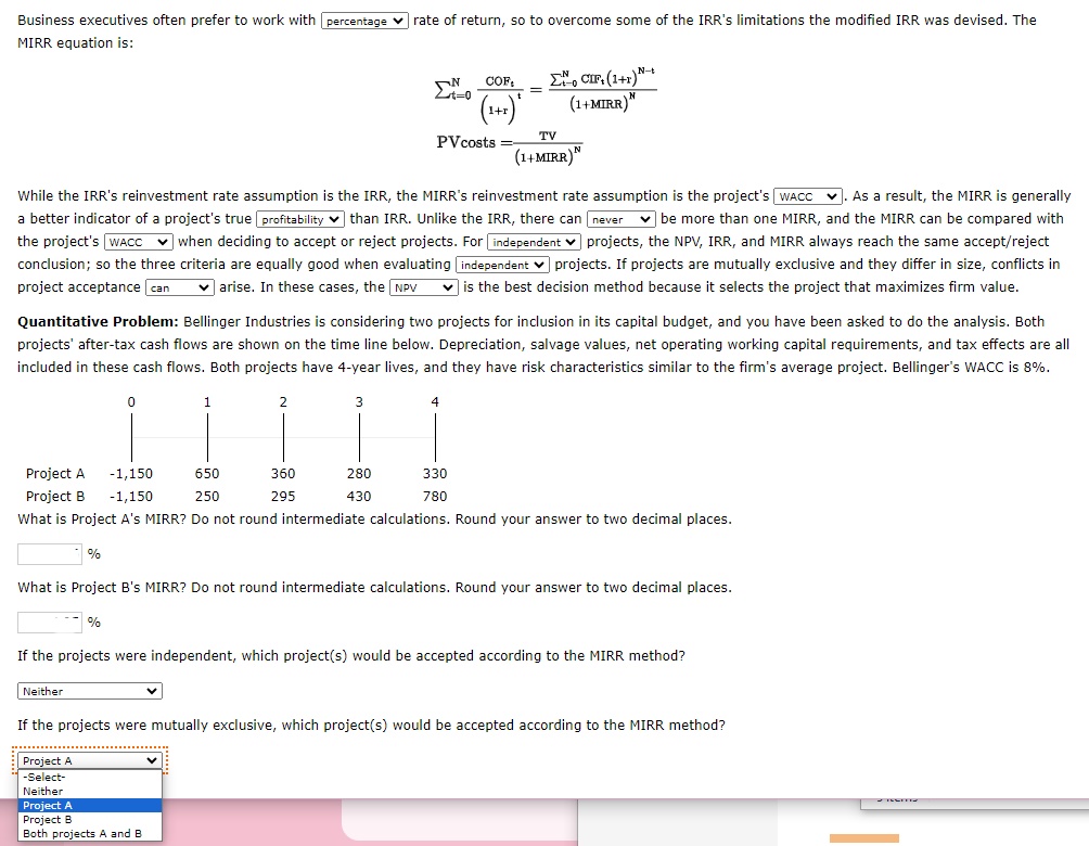its capital budget, and you have been asked to do the analysis.