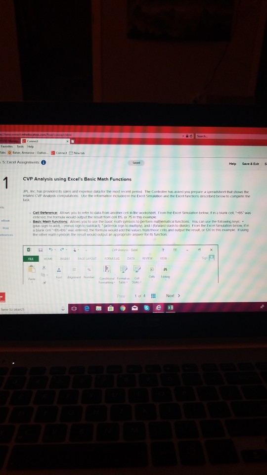  Favortes Took Hep 5. Excel Assignments Saved Help Save &Exit S
