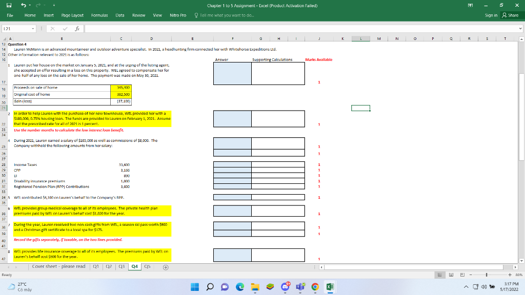Activation failed Tell me what you want to do.. File Home Insert