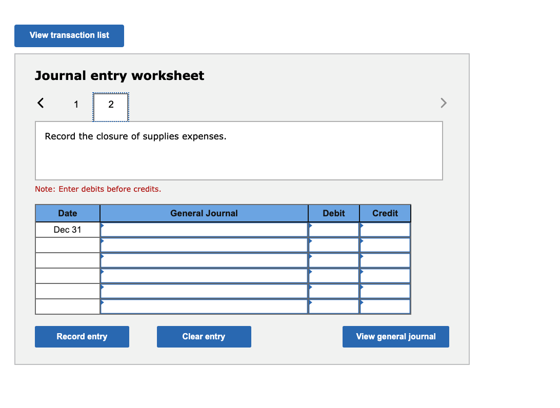 the work you do. ! Required information Exercise 13-10A Recording supplies and