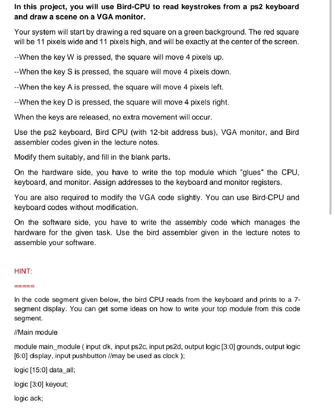  please provide the complete code only ASAP In this project, you