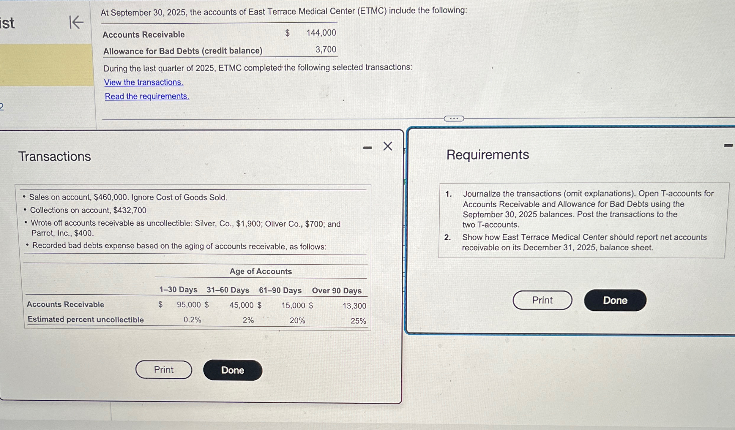  ist At September 30,2025, the accounts of East Terrace Medical Center