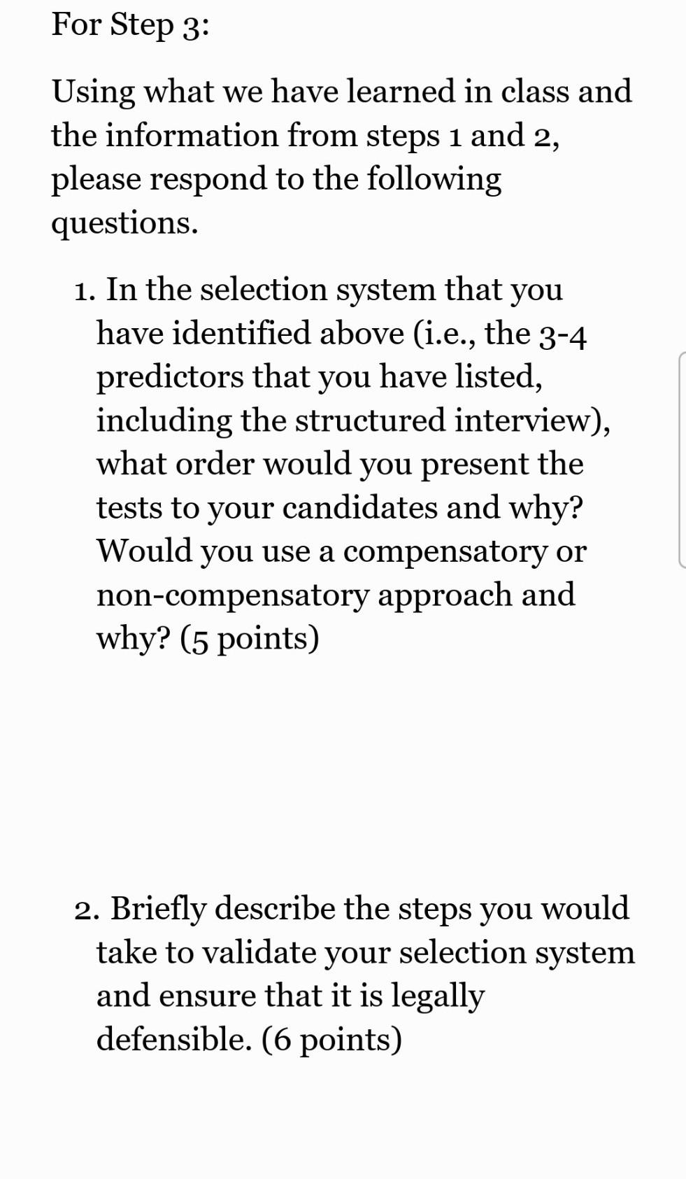 from the Unit 1 project. First, you must indicate the KSAO that